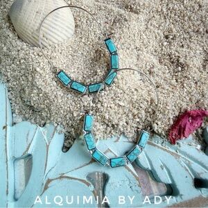 Alquimia Turquoise Hoop Earrings